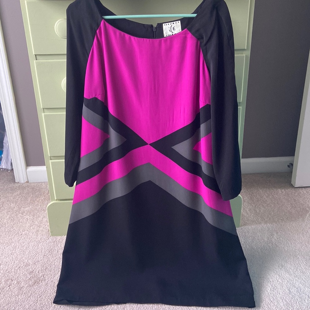 Gently used color block dress